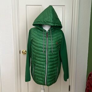 Punt Roma green hooded jacket